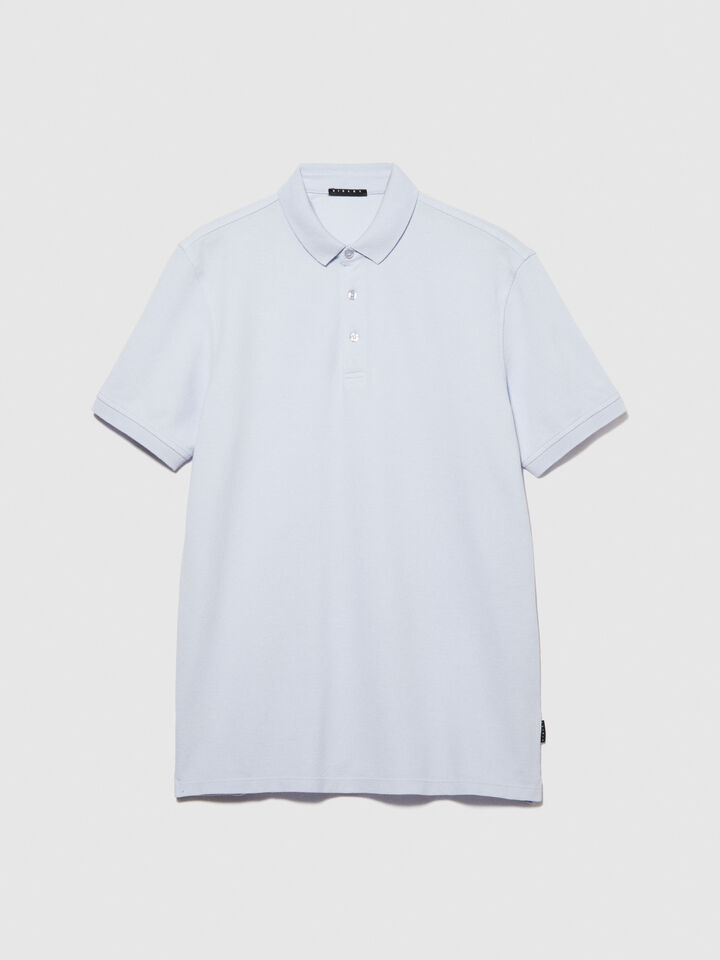 Slim fit polo - men's polos - Light Blue | Sisley image number 6